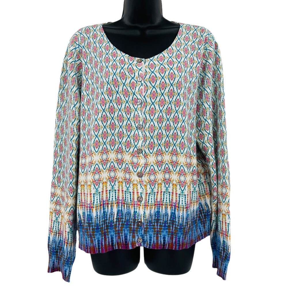 Sundance Multicolor Diamond Pattern Cardigan